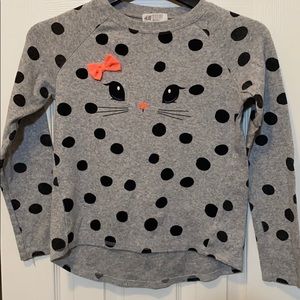 H&M Girls Cat Sweater Size 8-10Y
